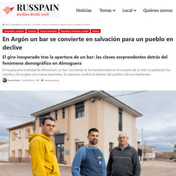 En Aragón un bar se convierte en salvación para un pueblo en declive